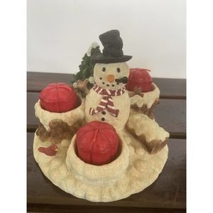 1999 Our America Snowman 3-Tealight/Votive‎ Holder